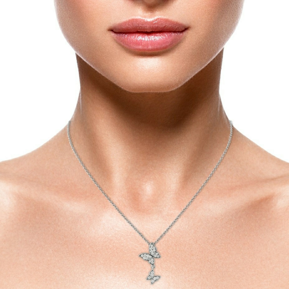 BUTTERFLY MOISSANITE NECKLACE - Picture 6 of 6
